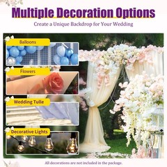 Free Standing Backdrop Support Frame 6×3m Carbon Steel Wedding Background Stand