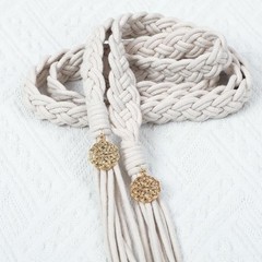 Ivory Handfasting Cord for Weddings, Rustic Lasso for Traditional Ceremonies