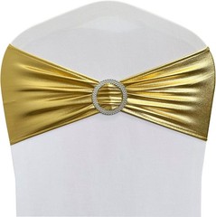 Spandex Chair Sashes Bands 30PCS Stretch Chair Ties Bows W/ Buckle Slider