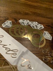 Wedding / Bridal Accessories Lot – Card Box, Table Number Holders, Signs