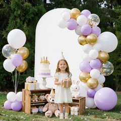 Uimoso Metal Arch Backdrop Stand with Cover Set, 7.2 x 4 ft