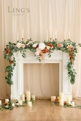 Ling’s Moment Fall 9FT Flower Garland for Backdrop Decorations – Wedding Arch…