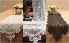 Vintage wedding Lace Table Runner & Chair Sash 12 x 74 inches – Choose Colors
