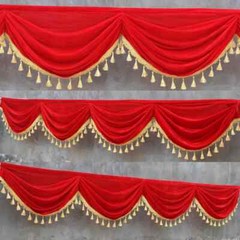 2 Meter Velvet Tassel Swag Drape Panel Wedding Stage Background Party Decor