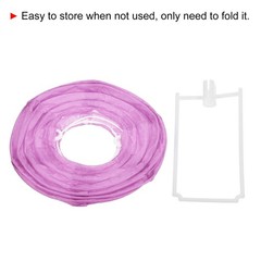6pcs 4 Inch Folding Hanging Paper Lanterns Small Lampshade Pink