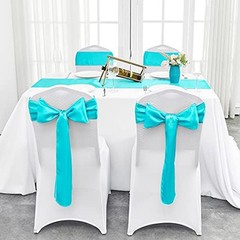4-Pack Satin Table Runner 12 x 108 Inch Long Bright and 12″x108″ 4PCS Turquoise