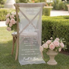 Reserved Wedding Chair Sign Banner Loving Memory Signs for Wedding with Love fro