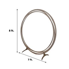 8 feet Brown Natural Wood Round BACKDROP STAND Wedding Arch Party Decorations