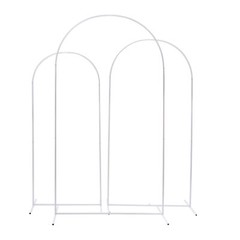 3 Pcs Metal Stand Wedding Arch Backdrop Stand For Ceremony Party Yard Home Decor