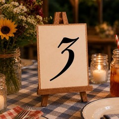 Wedding Table Numbers V3 Vinyl Decals Elegant Reception Seating Family Gathering
