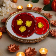 Shaadi Walay Red Mehndi Plate / Thali / Tray | Wedding | (Pack of 4 plates)