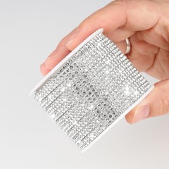 NiArt 10-Yard Self Adhesive Crystal Rhinestone Ribbon, Durable Sparkling Glas…