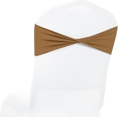 MDS Pack of 10 Spandex Chair Sashes Bows Elastic Stretch Dining Chair Bands Ties