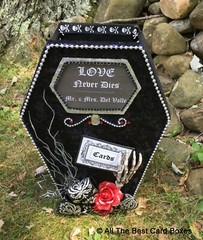 Coffin Wedding card boxHalloweenblackgothicfabriccustompersonalizeddecor