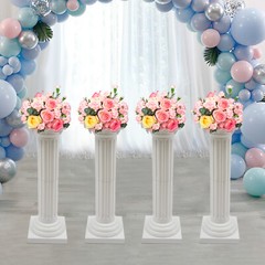 4 Pc White European Style Roman Pillars Decorative Column Set Model 1607