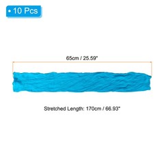 10Pcs Stocking Flower Fabric 65cm/26″ for DIY Mesh Flowers Making, Sky Blue