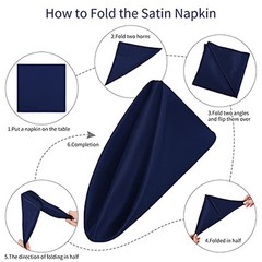 16 Pack Square Satin Napkin Bright Silk Table Napkin Soft Smooth Fabric Table