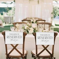 Reserved Seating Cloth Weddings Memorials Family Events Durable Washable Marker