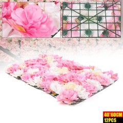 12 PCS Artificial Flowers Wall Panel for DIY Wedding Street Background Decor