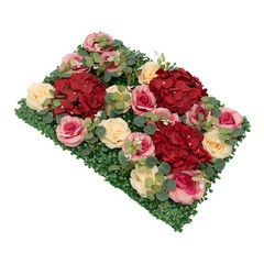12 Pcs Artificial Flower Wall Panels Faux Hanging Floral Backdrop Decor 40*60cm