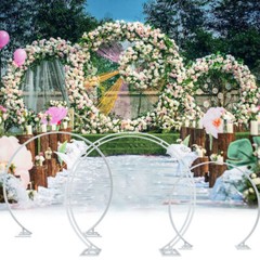 Round Backdrop Stand Metal Double Hoop Wedding Party Balloon Flower Arch Frame