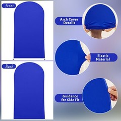 Royal Blue Arch Cover 6FT Spandex Fitted Wedding Arch Stand Covers Round Top …