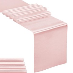 5-Pack Satin Table Runner Rose Gold 12 x 108 inches Long, Table Runners for W…