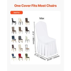 Uimoso 30PCS White Stretch Spandex Chair Covers for Weddings,Parties, and Dining