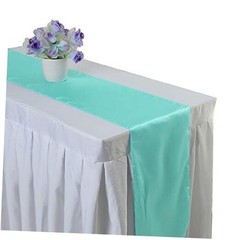 10 Pack Satin Table Runners – 12×108 Inch, Wedding & Party Decor,Bright & Aqua