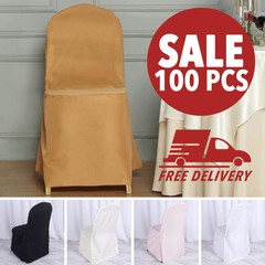 100 pcs Polyester Banquet CHAIR COVERS Wedding Party Slipcover Event Decorations