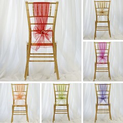 20 Sheer Organza CHAIR SASHES Ties Bows Wedding Party Ceremony Decorations