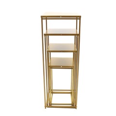 4PCS Metal Flower Rack Vase Stand Gold Flower Stand Column Wedding Party Decor