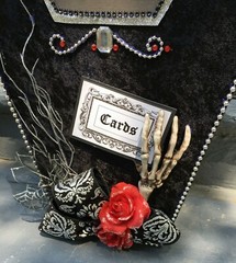 Coffin Wedding card boxHalloweenblackgothicfabriccustompersonalizeddecor