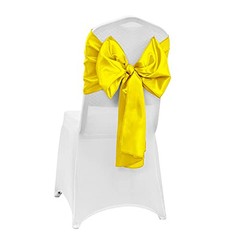 4-Pack Yellow Satin Table Runner 12 x 108 Inch Long Bright and Smooth Silk