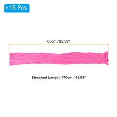 15Pcs Stocking Flower Fabric 65cm/26″ for DIY Mesh Flowers Making, Magenta
