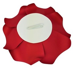 Decor In The Box 5 piece Handmade Paper Flower Set, Fully Assembled (Red)