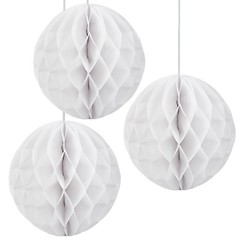 3 Pack of 4″, 8″ or 12″ Tissue Paper Honeycomb Pom Pom Flower Ball Wedding Party