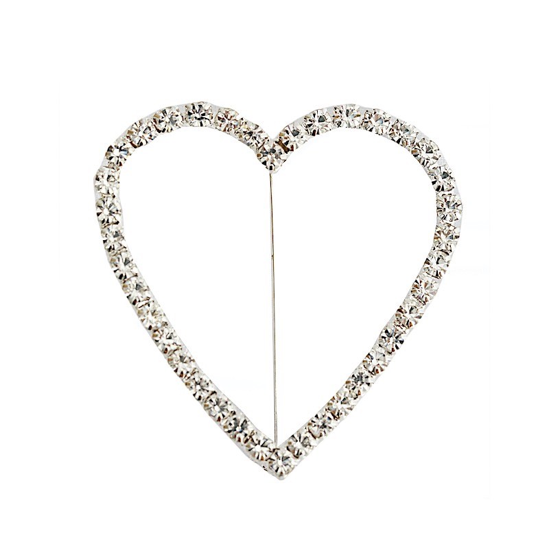 HEART Rhinestones BUCKLES for Chair Sashes Wedding Party Decorations Catering