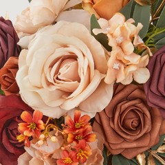 Wedding Arch Flowers Set of 2 Flower Swag Arrangements Burnt Orange Wedding