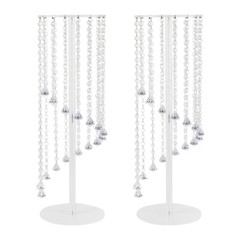 2 Pcs Acrylic Column Flower Stand Clear Acrylic Tall Vases for Centerpieces