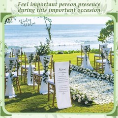 Reserved Memorial Wedding Chair Sign with love from Heaven Cotton Linen Weddi…