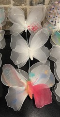Nylon Mesh 12 Handmade Butterflies Home Decor. 2c.