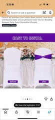 Dusty Blue Chair Sashes Pack of 50 Spandex Bands Wedding Banquet Party New