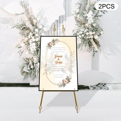 2* Wedding Sign Display Easel Stand Metal Poster Easel Advertising Display Rack
