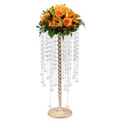 10 Pc Crystal Flower Stand Table Centerpieces For Wedding Gold Flower Holder