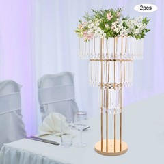 3-Tier Flower Stand for Wedding, Crystal Flower Stand, Weddings Decoration Stand