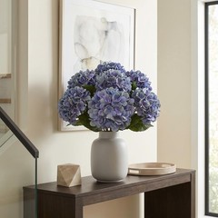 Larksilk Blue Artificial Hydrangea 1 Stems ? Realistic Faux Silk Flowers for …