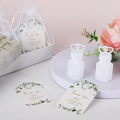 100 Sets Wedding Party Favors White Mini Bubble Bottles Greeting Card Goodie …