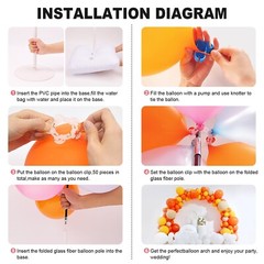 Chamvis Balloon Arch Kit, 9FT Height & 10FT Width Adjustable Balloon Arch Sta…