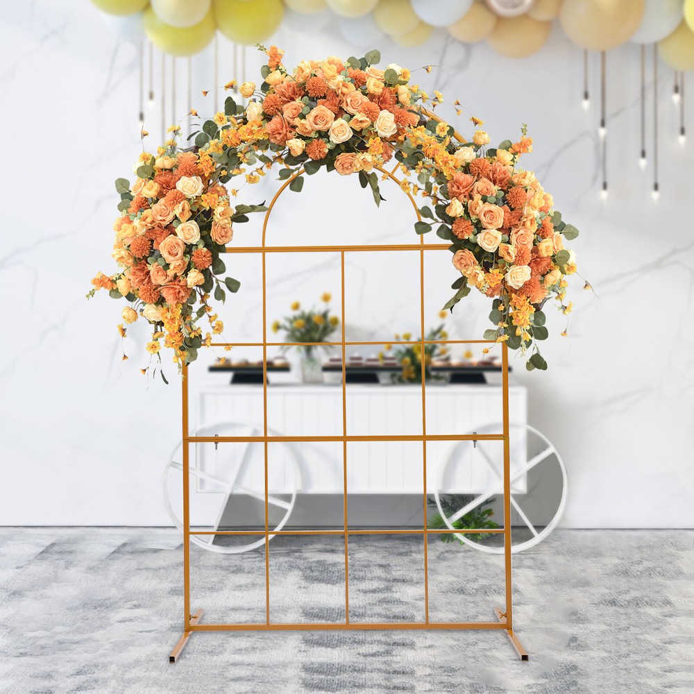 2m Wedding Arch Backdrop Stand Metal Rack Wedding Party Flower Props Decor Frame